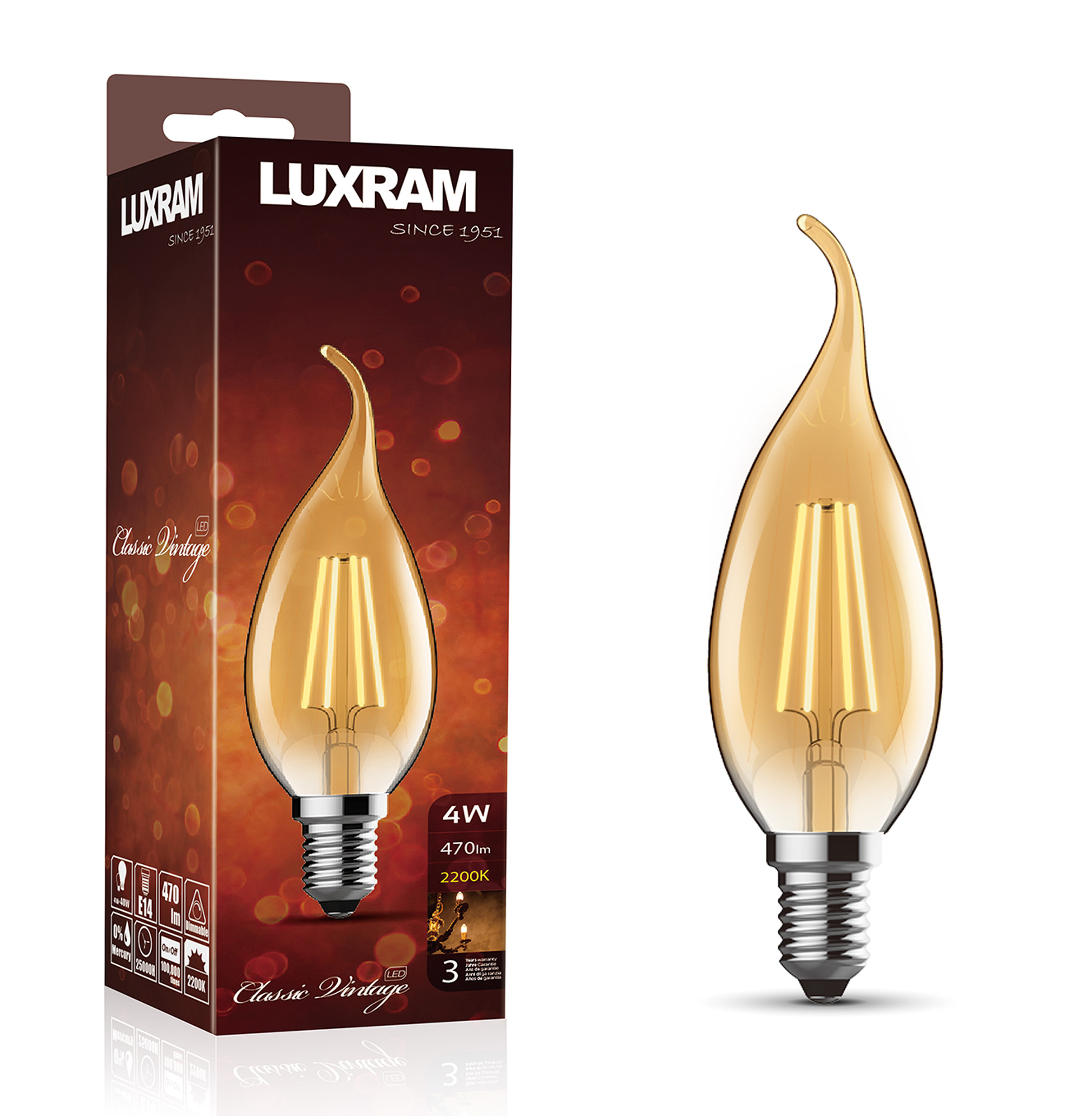 Value Classic LED Lamps Luxram Decorative Candle